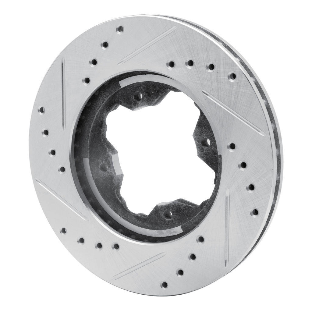 Dynamic Friction 631-59017R - Drilled and Slotted Silver Zinc Brake Rotor