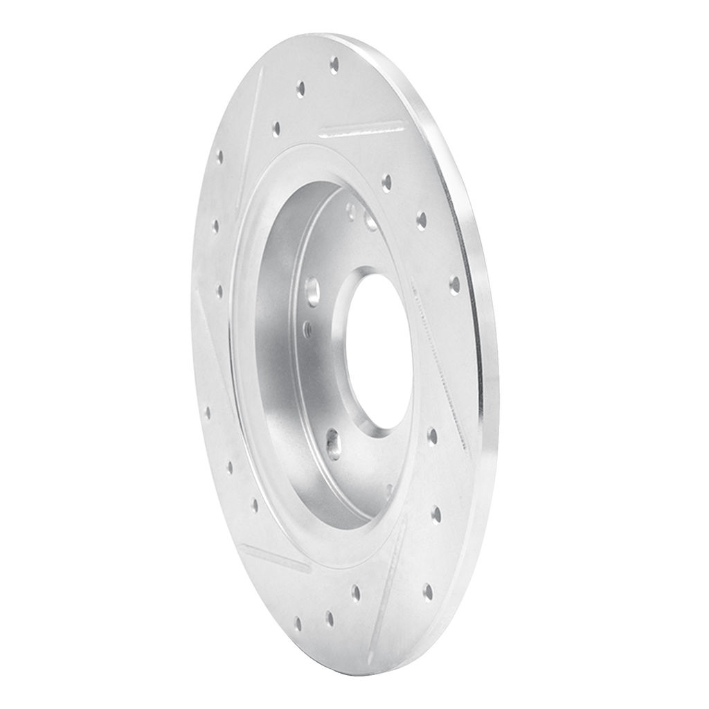 Dynamic Friction 631-59035R - Drilled and Slotted Silver Zinc Brake Rotor