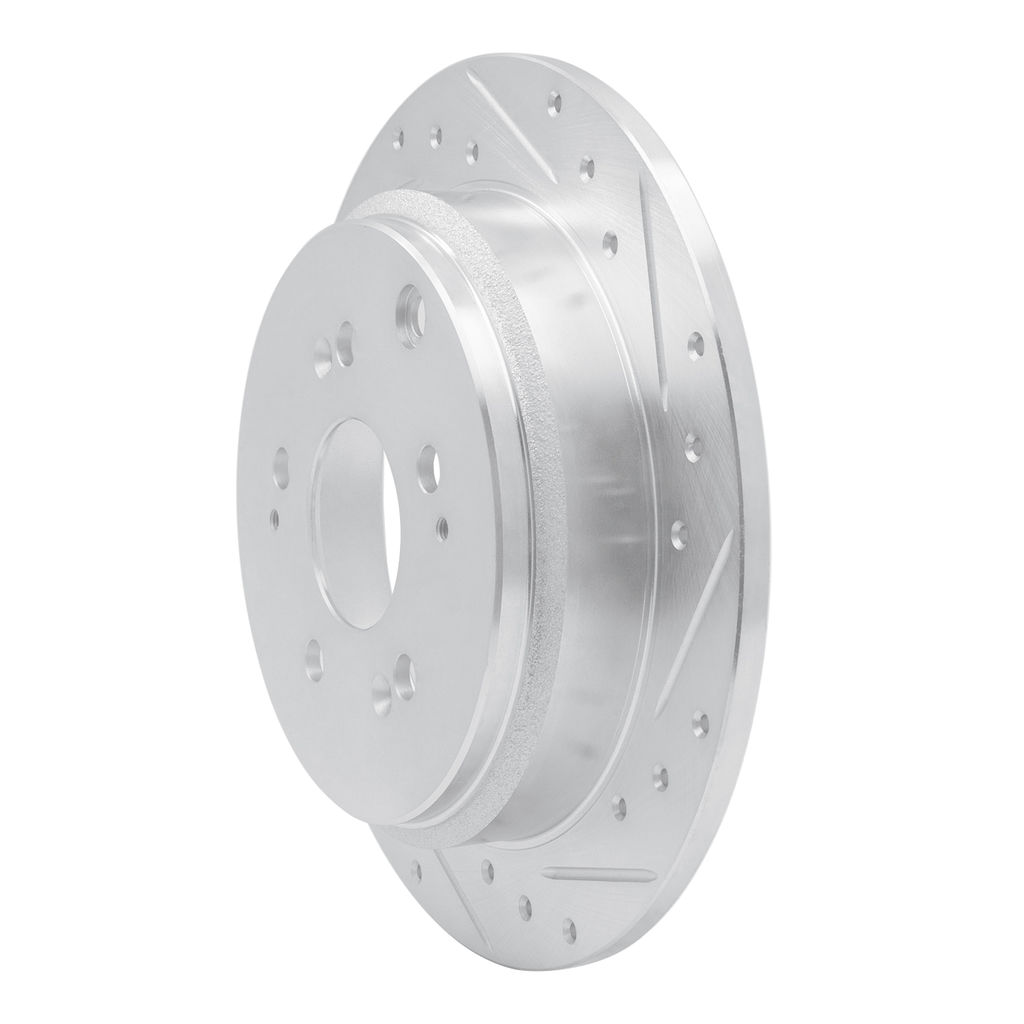 Dynamic Friction 631-59050R - Drilled and Slotted Silver Zinc Brake Rotor