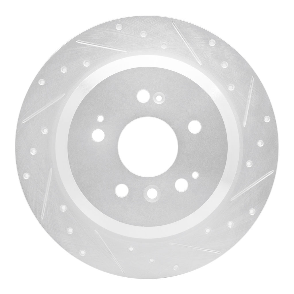 Dynamic Friction 631-59062R - Drilled and Slotted Silver Zinc Brake Rotor