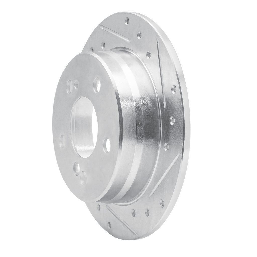 Dynamic Friction 631-63015R - Drilled and Slotted Silver Zinc Brake Rotor