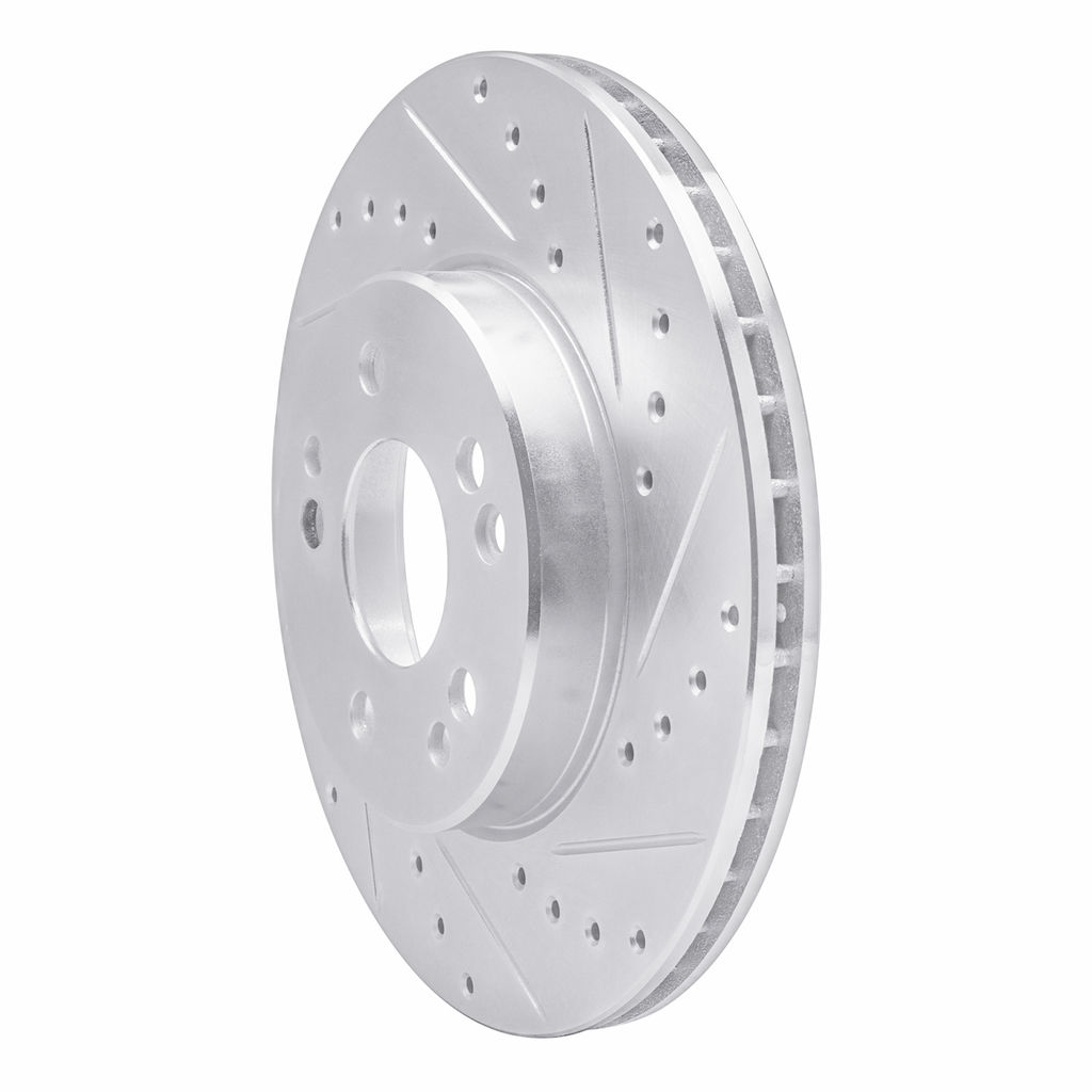 Dynamic Friction 631-63020R - Drilled and Slotted Silver Zinc Brake Rotor