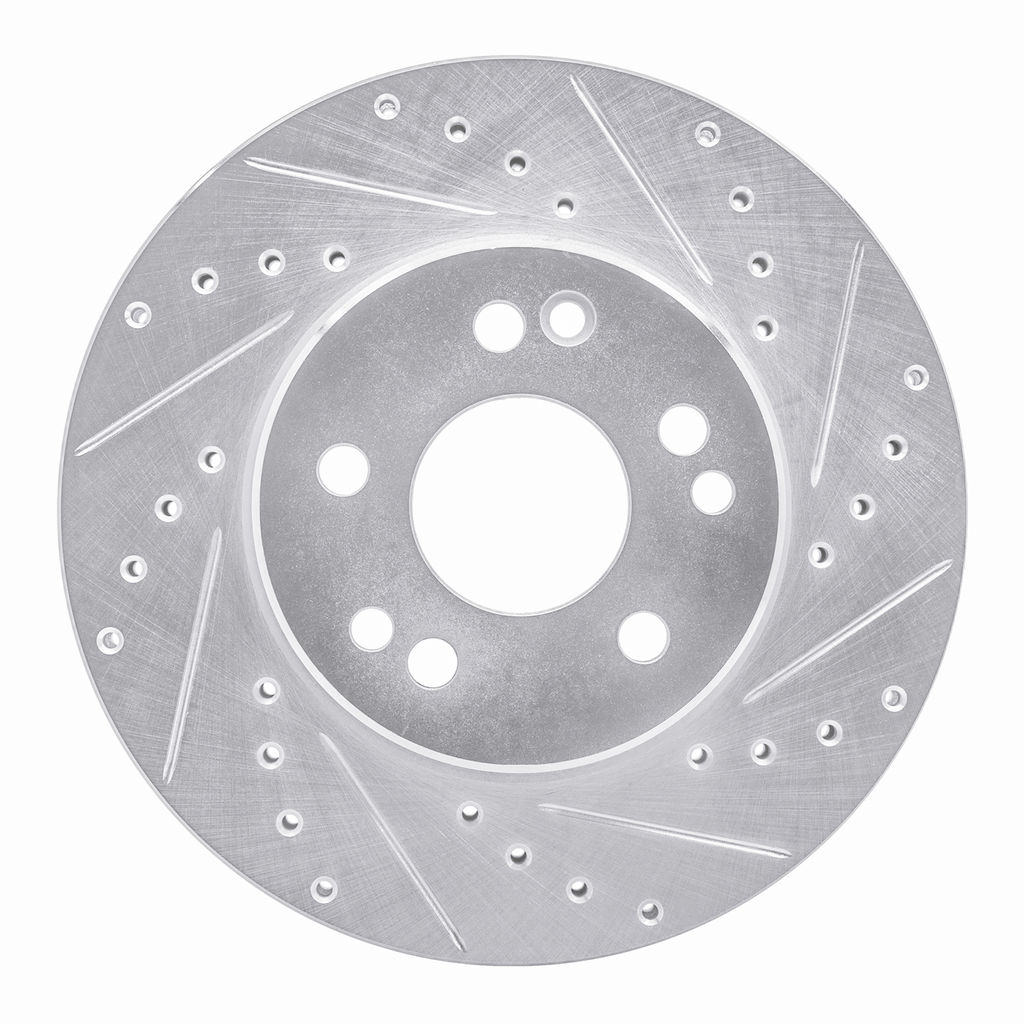 Dynamic Friction 631-63020R - Drilled and Slotted Silver Zinc Brake Rotor
