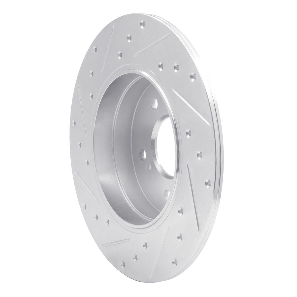 Dynamic Friction 631-63035R - Drilled and Slotted Silver Zinc Brake Rotor
