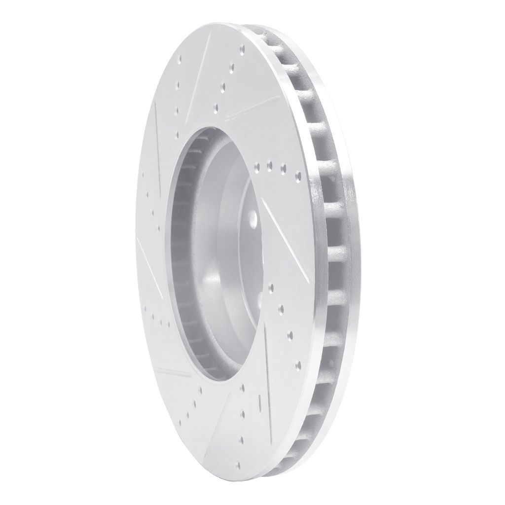 Dynamic Friction 631-63117R - Drilled and Slotted Silver Zinc Brake Rotor