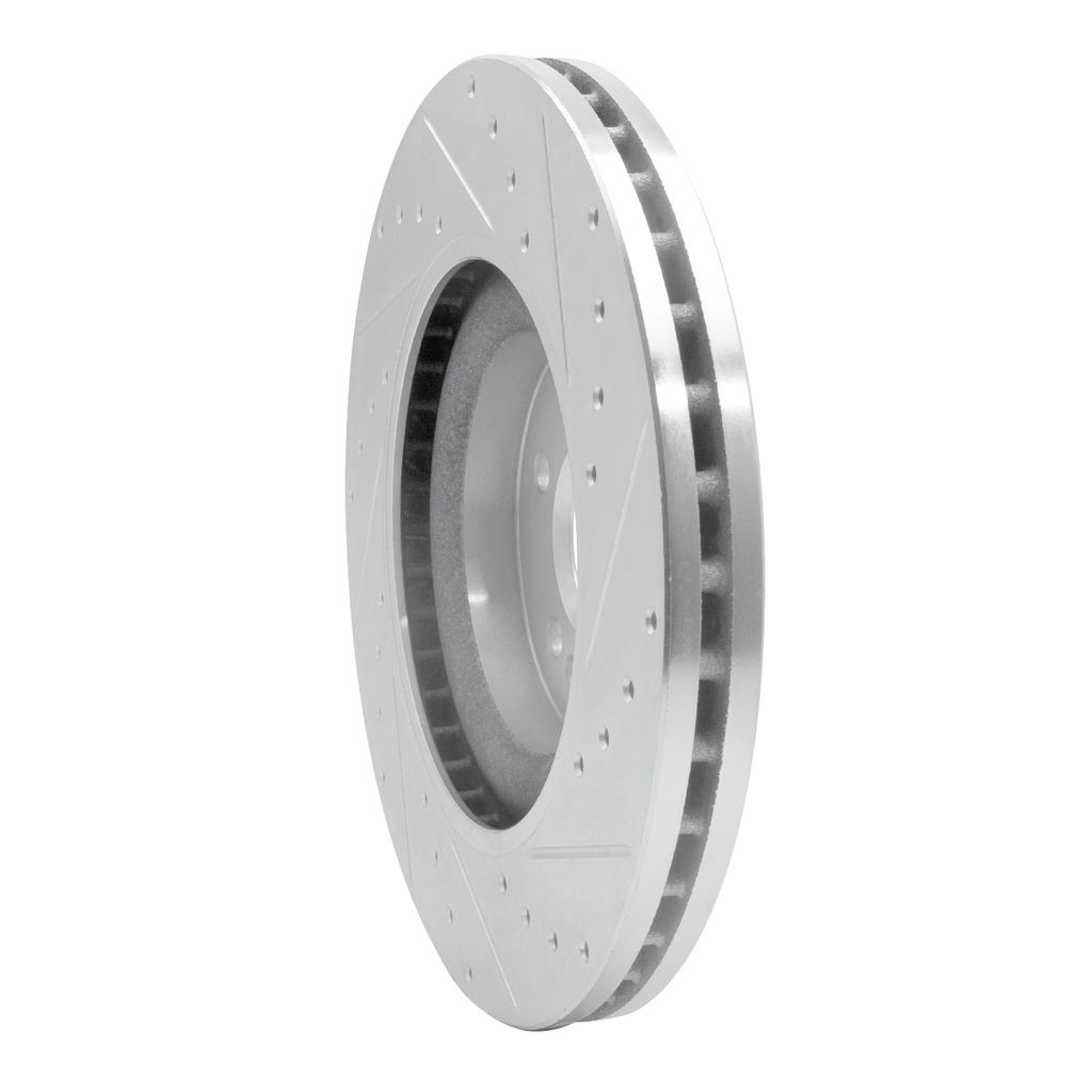 Dynamic Friction 631-63130L - Drilled and Slotted Silver Zinc Brake Rotor