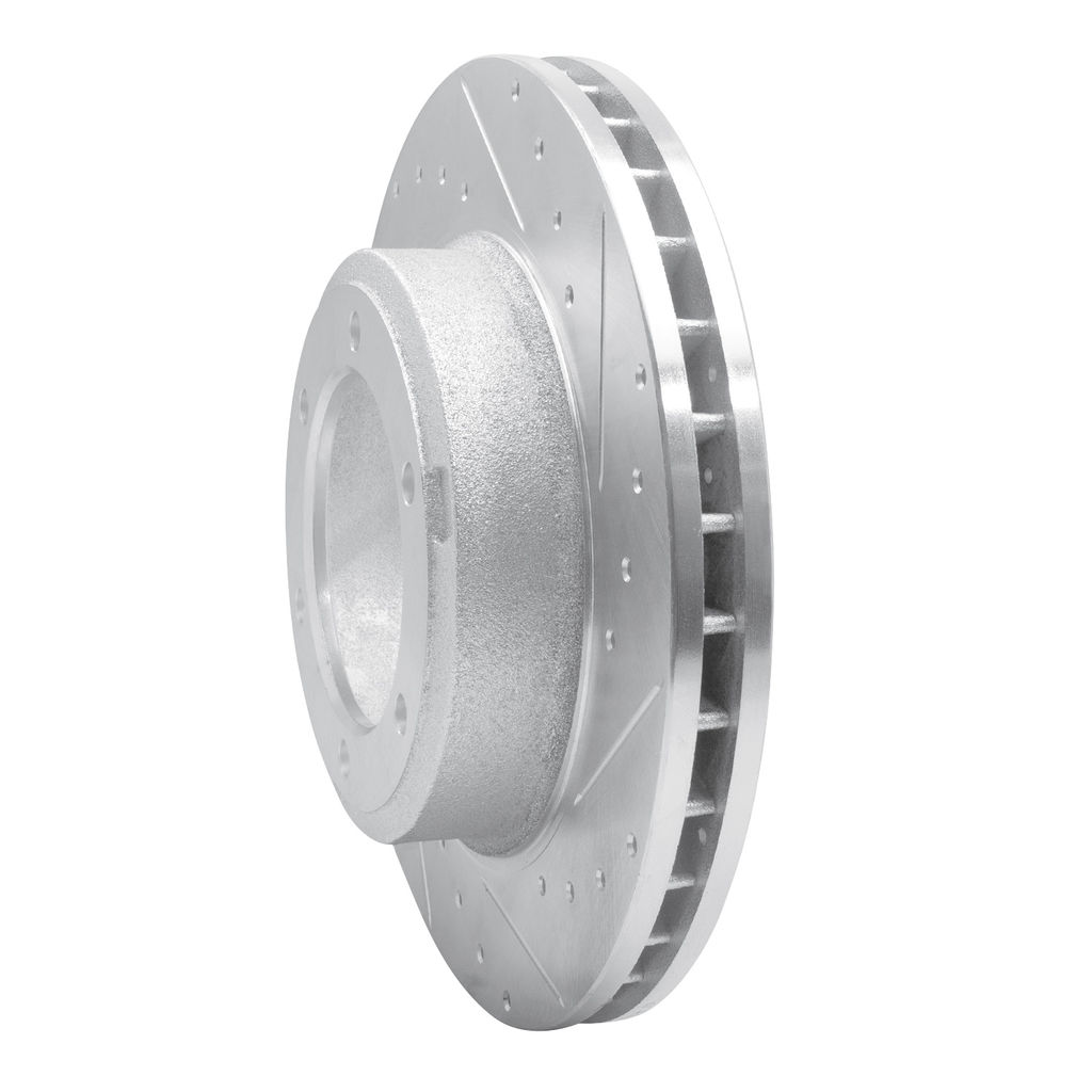 Dynamic Friction 631-63153R - Drilled and Slotted Silver Zinc Brake Rotor