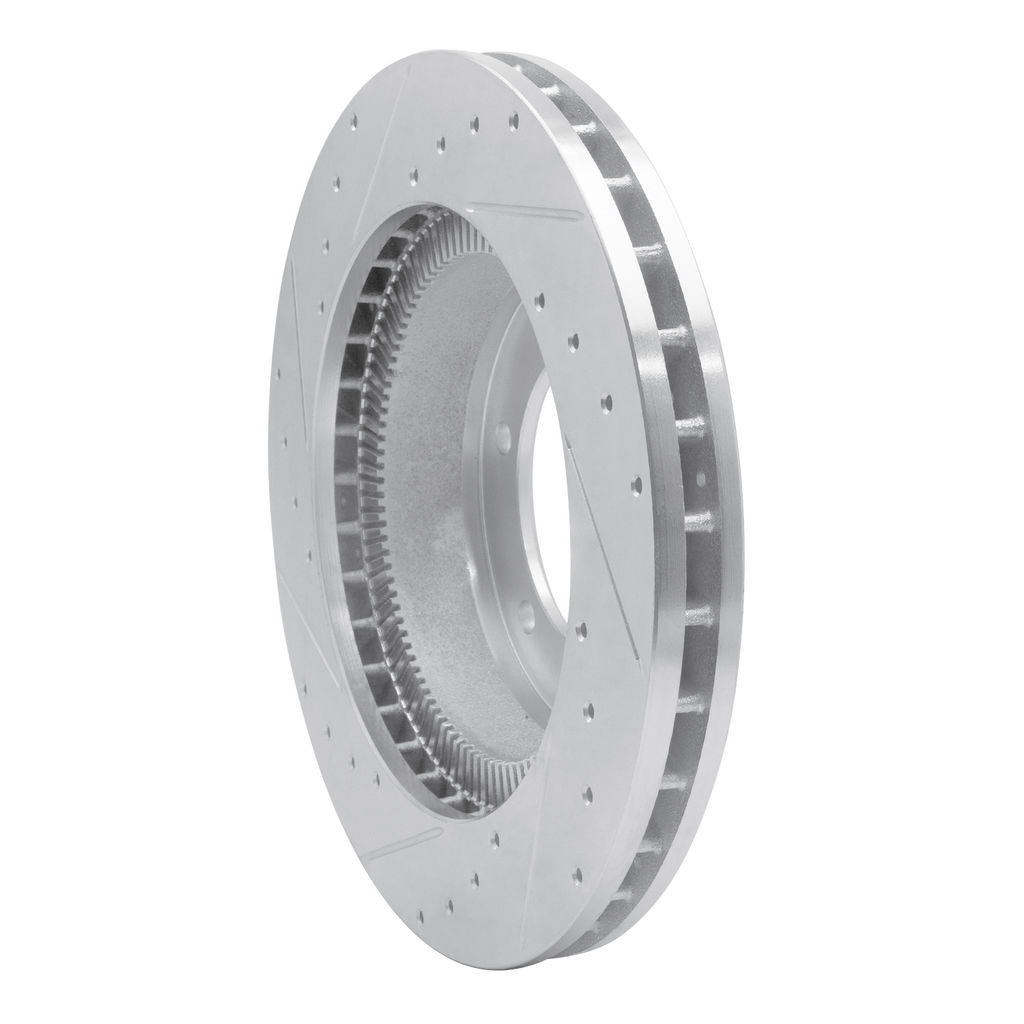 Dynamic Friction 631-63153R - Drilled and Slotted Silver Zinc Brake Rotor