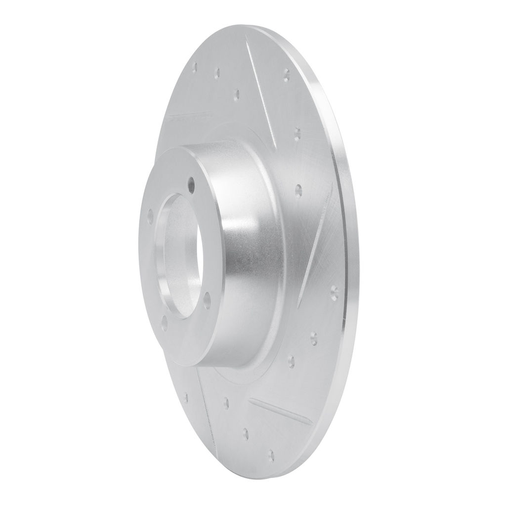 Dynamic Friction 631-64002R - Drilled and Slotted Silver Zinc Brake Rotor