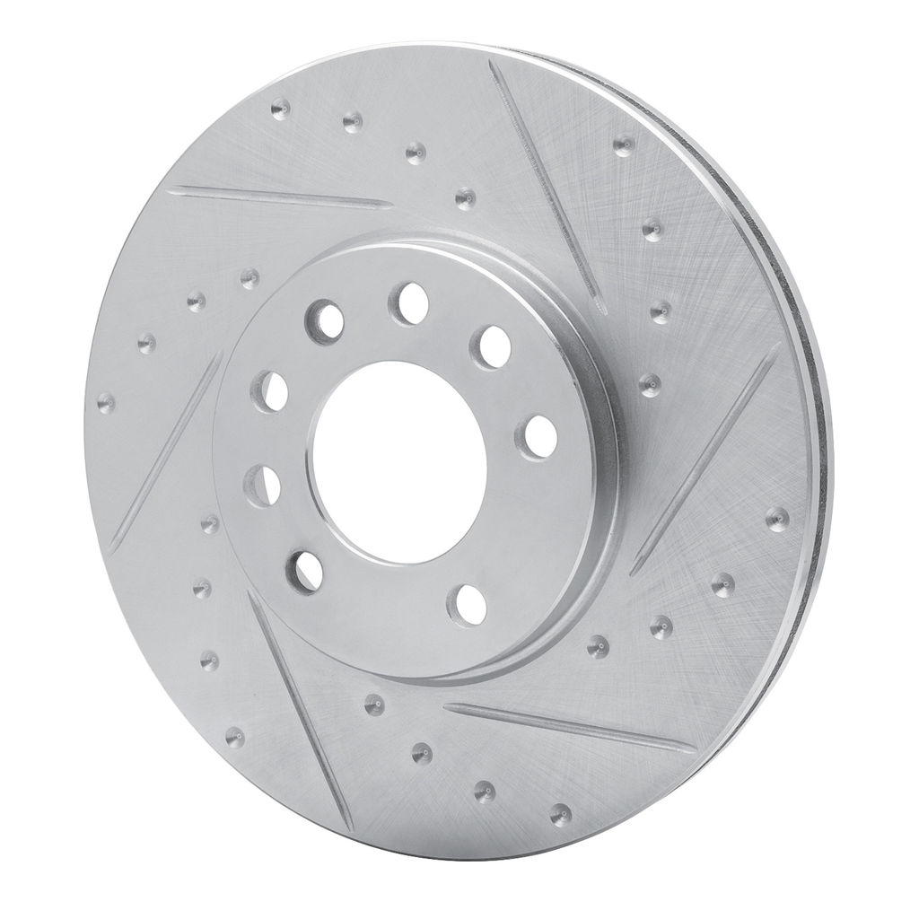 Dynamic Friction 631-65011R - Drilled and Slotted Silver Zinc Brake Rotor