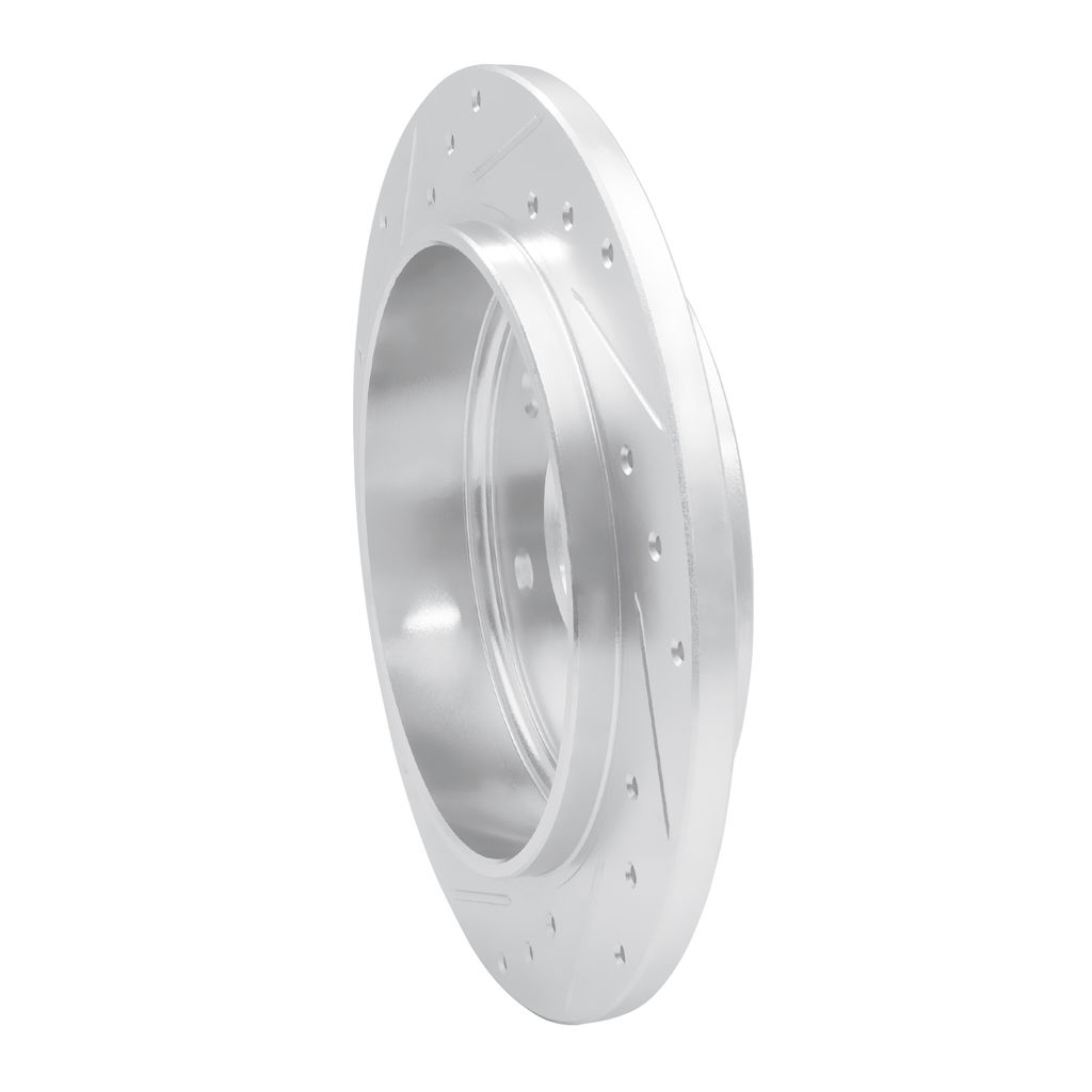 Dynamic Friction 631-67090R - Drilled and Slotted Silver Zinc Brake Rotor