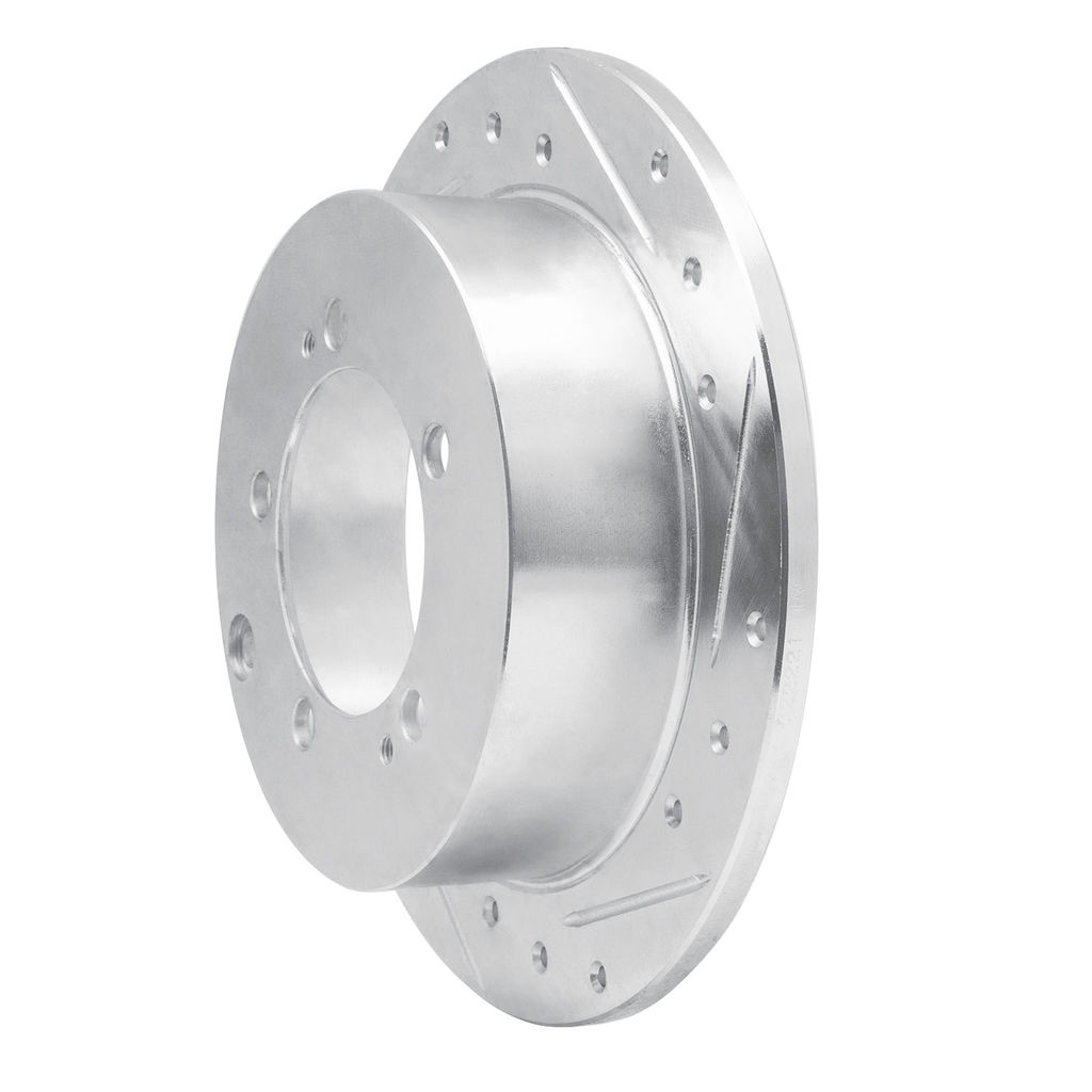 Dynamic Friction 631-72028R - Drilled and Slotted Silver Zinc Brake Rotor
