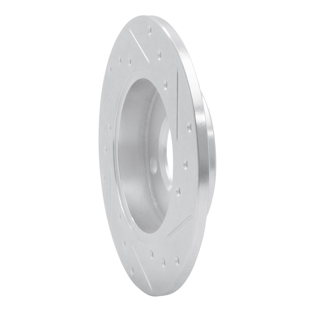 Dynamic Friction 631-73006L - Drilled and Slotted Silver Zinc Brake Rotor