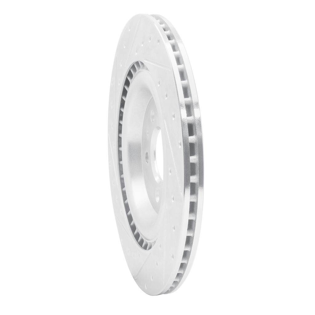 Dynamic Friction 631-73063R - Drilled and Slotted Silver Zinc Brake Rotor