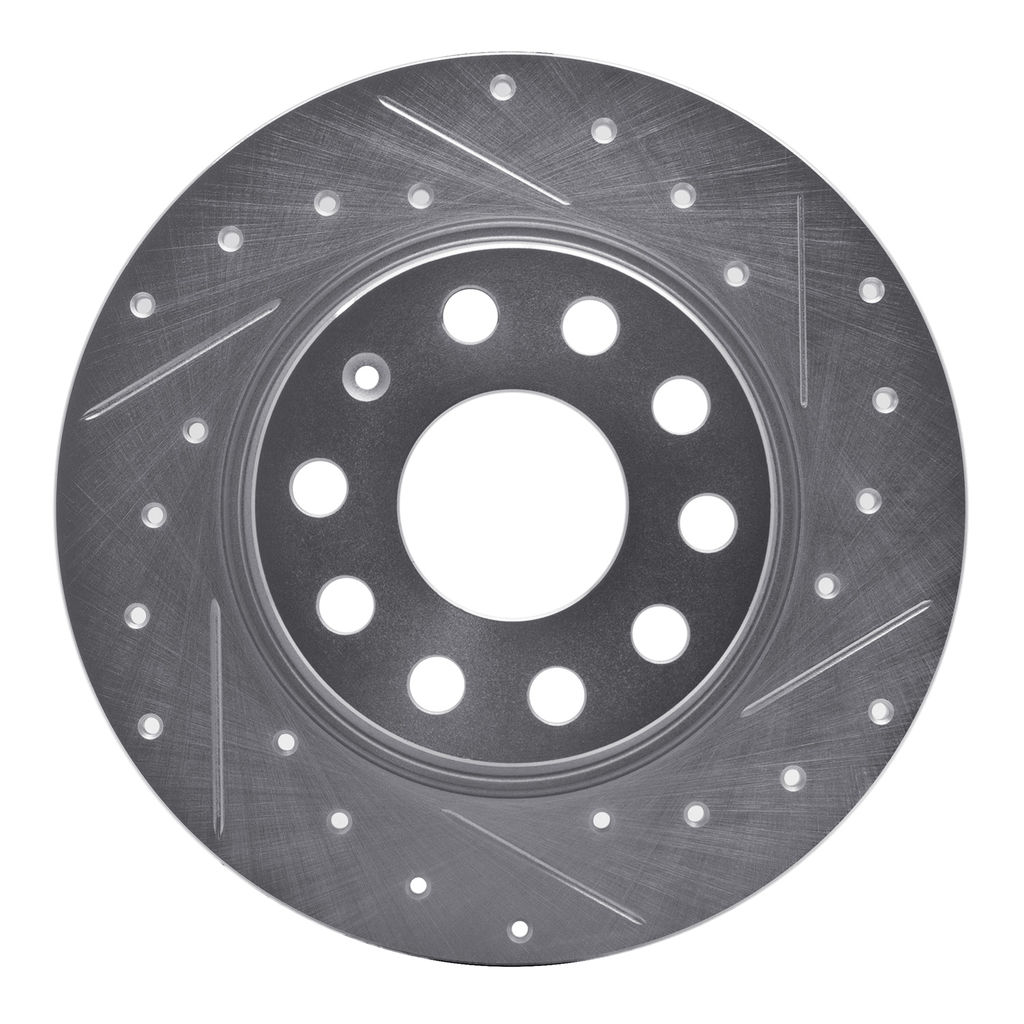 Dynamic Friction 7314-74042 - Brake Kit - Silver Zinc Coated Drilled and  Slotted Rotors and 3000 Ceramic Brake Pads with Hardware