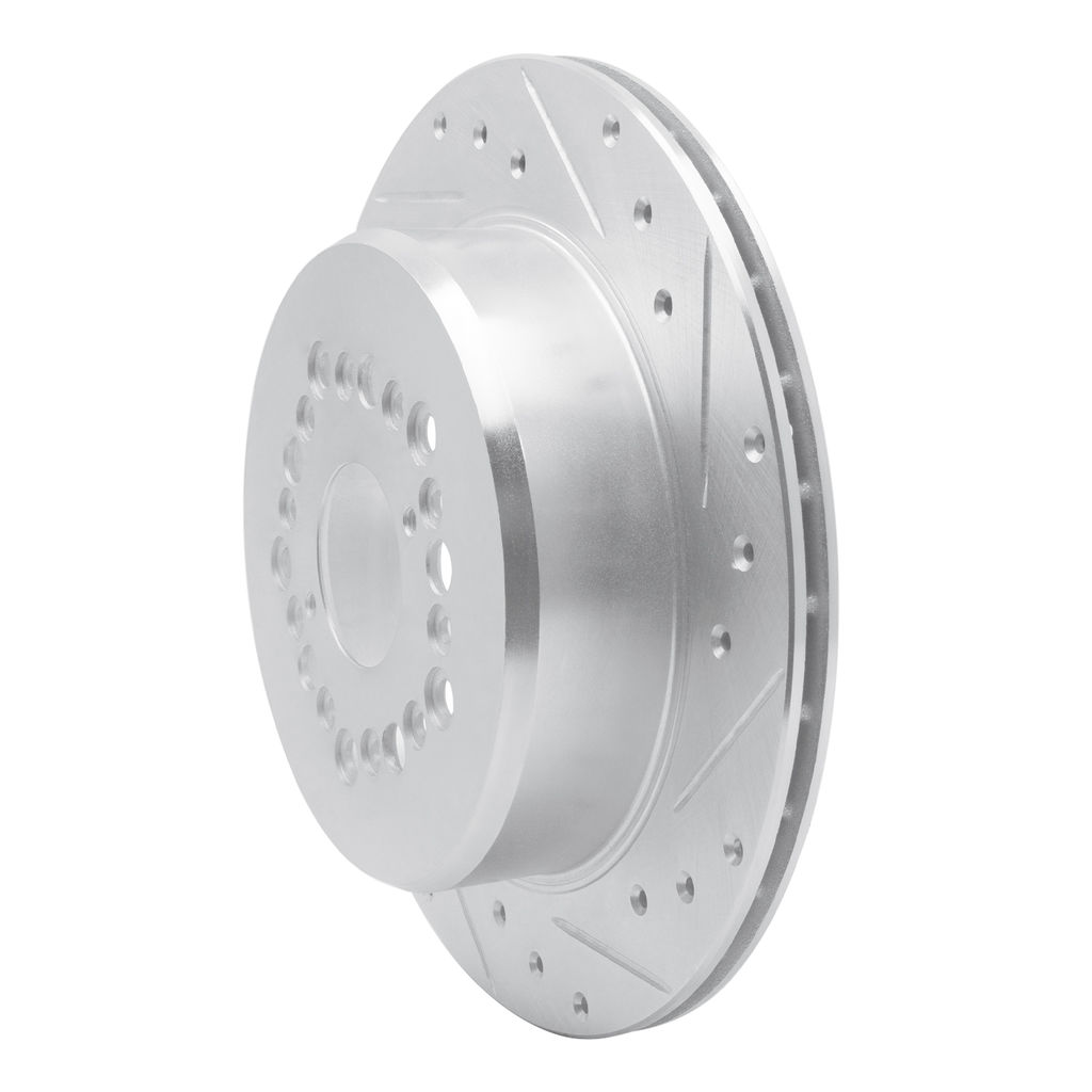 Dynamic Friction 631-75006R - Drilled and Slotted Silver Zinc Brake Rotor