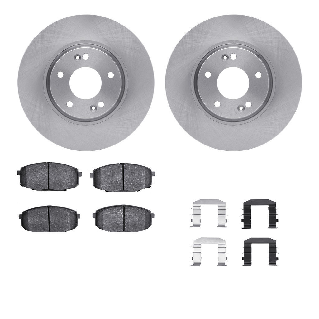 Dynamic Friction 6312-03059 - Brake Kit - Quickstop Rotors and 3000 Ceramic Brake Pads with Hardware