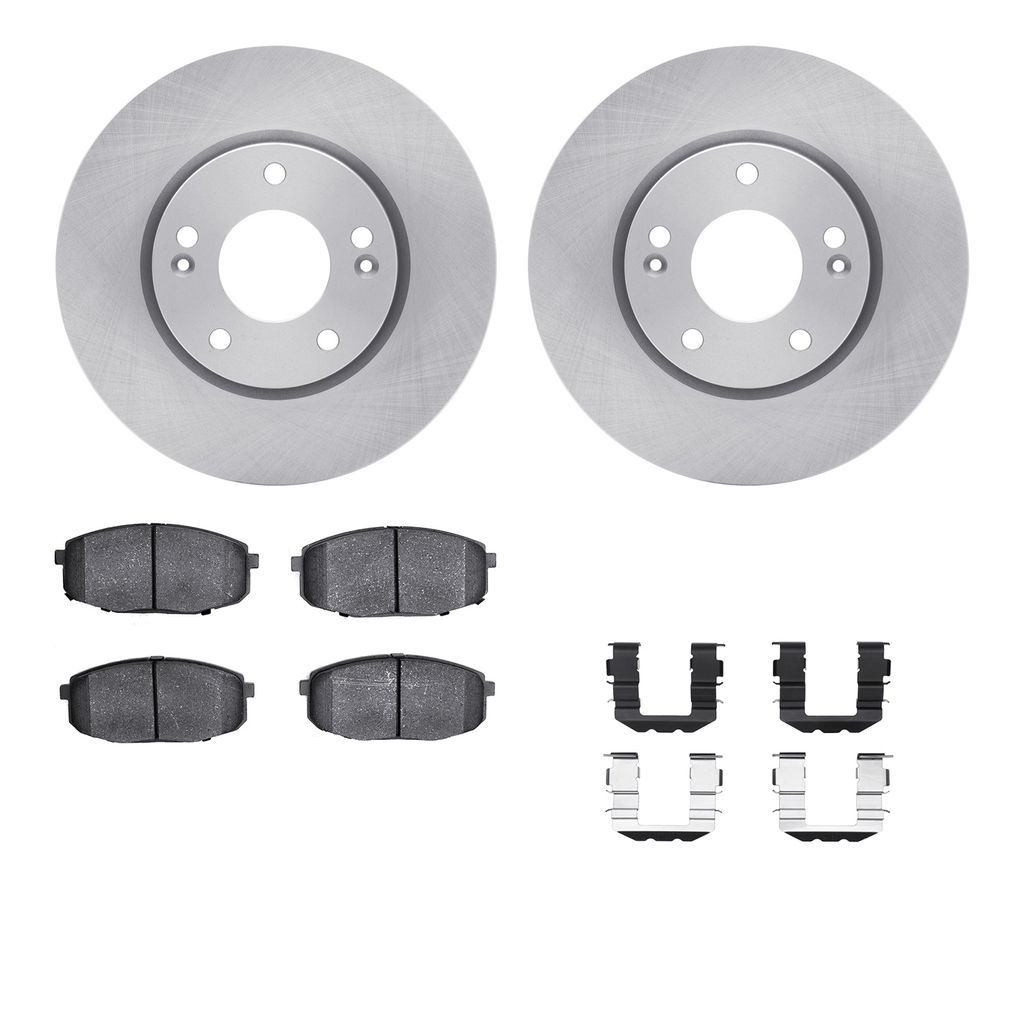 Dynamic Friction 6312-03060 - Brake Kit - Quickstop Rotors and 3000 Ceramic Brake Pads with Hardware