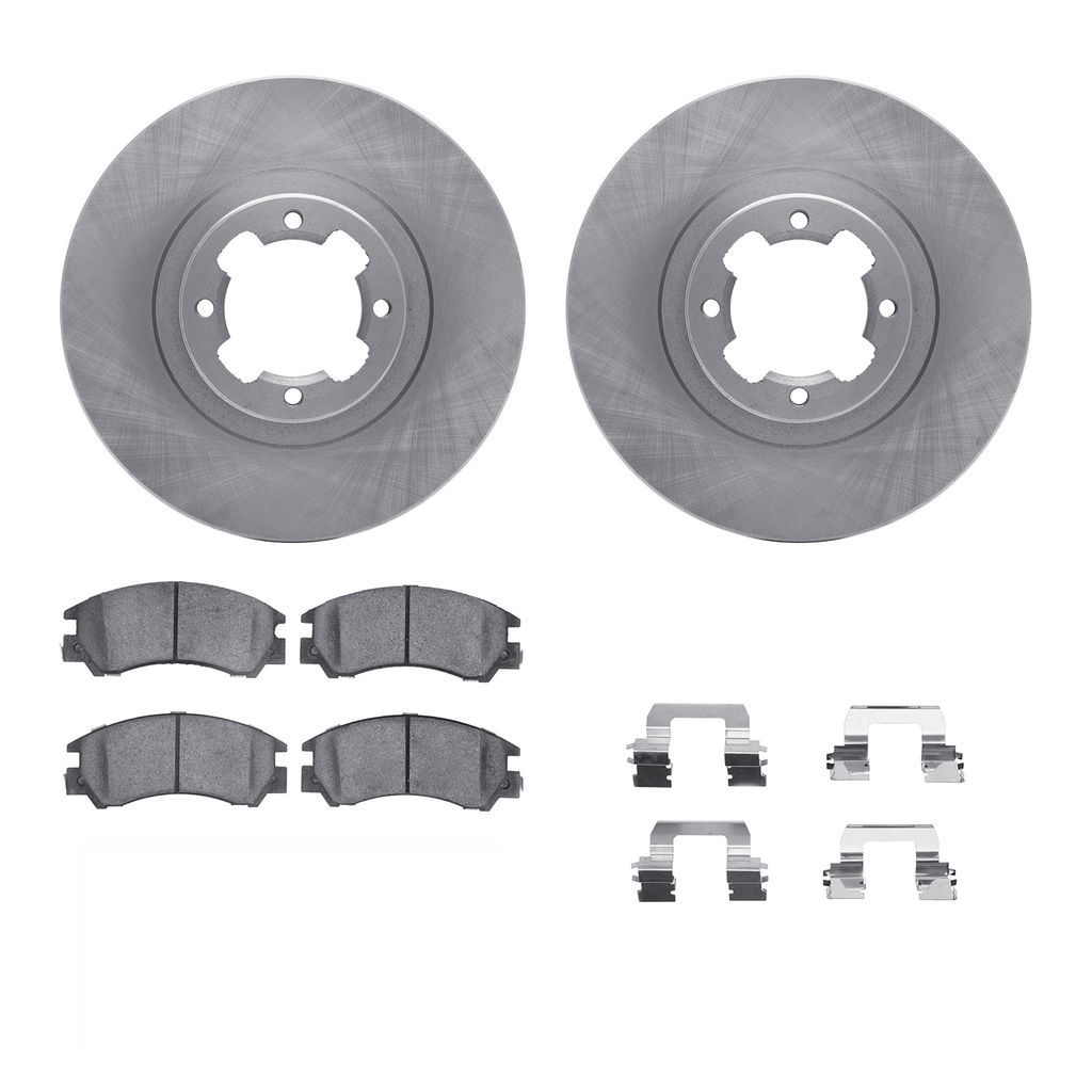 Dynamic Friction 6312-13005 - Brake Kit - Quickstop Rotors and 3000 Ceramic Brake Pads with Hardware