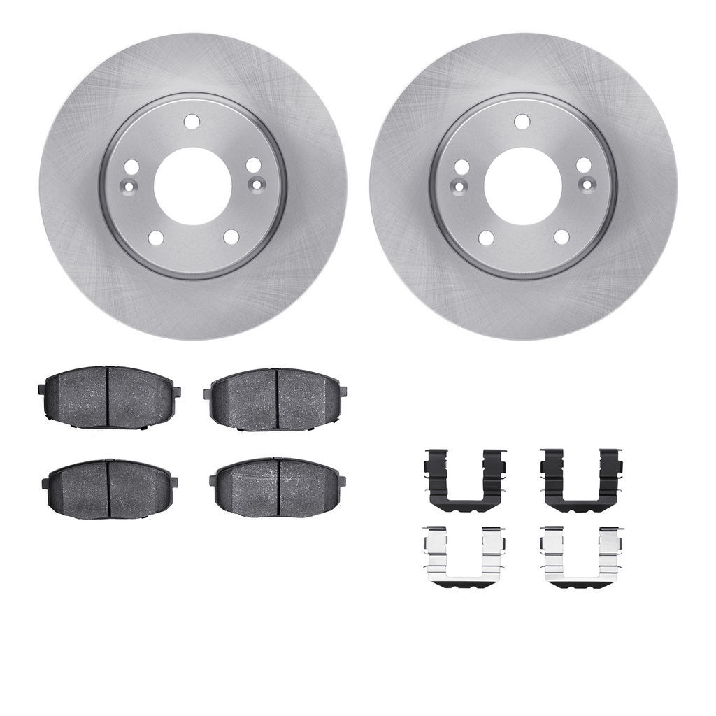 Dynamic Friction 6312-21030 - Brake Kit - Quickstop Rotors and 3000 Ceramic Brake Pads with Hardware