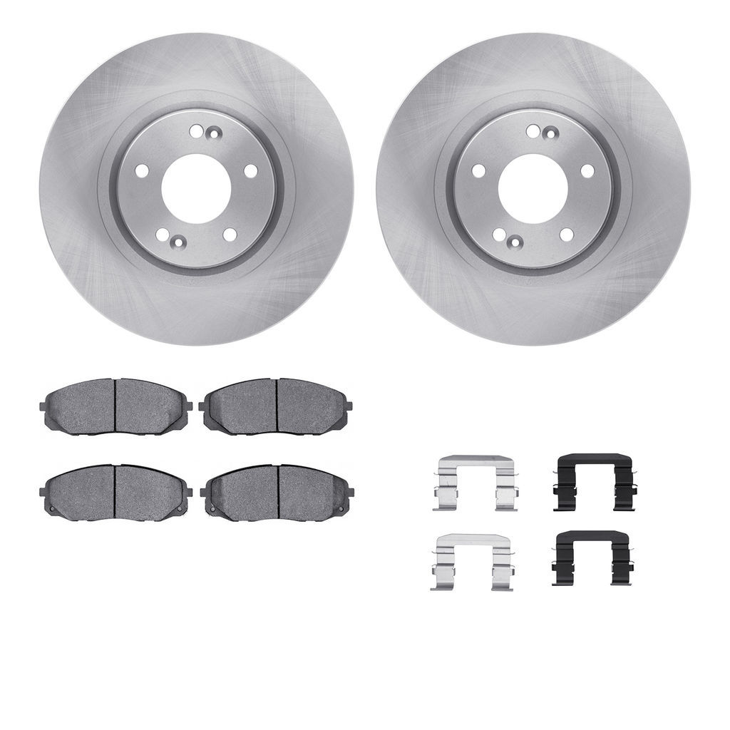 Dynamic Friction 6312-21038 - Brake Kit - Quickstop Rotors and 3000 Ceramic Brake Pads with Hardware