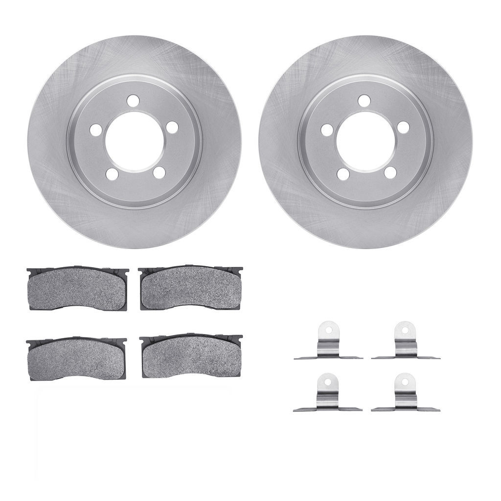Dynamic Friction 6312-40001 - Brake Kit - Quickstop Rotors and 3000 Ceramic Brake Pads with Hardware