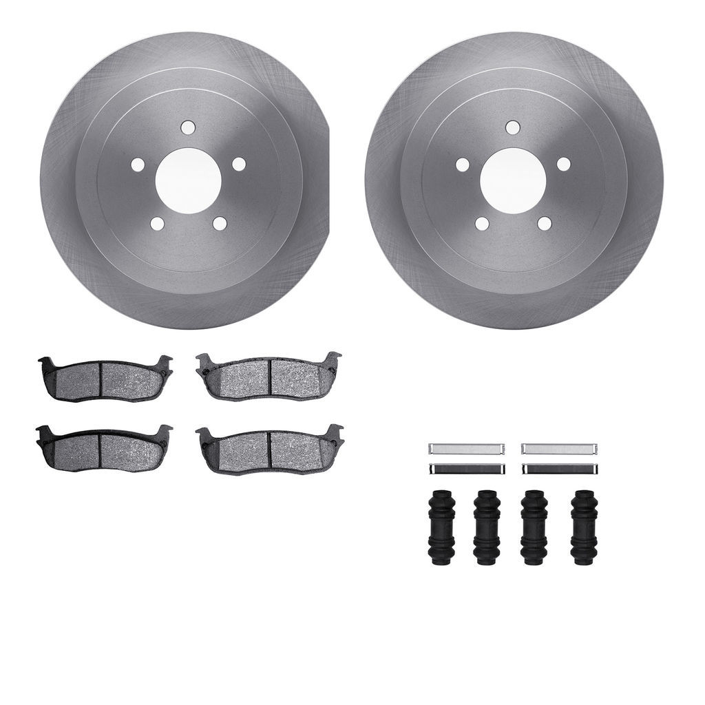 Dynamic Friction 6312-55004 - Brake Kit - Quickstop Rotors and 3000 Ceramic Brake Pads with Hardware