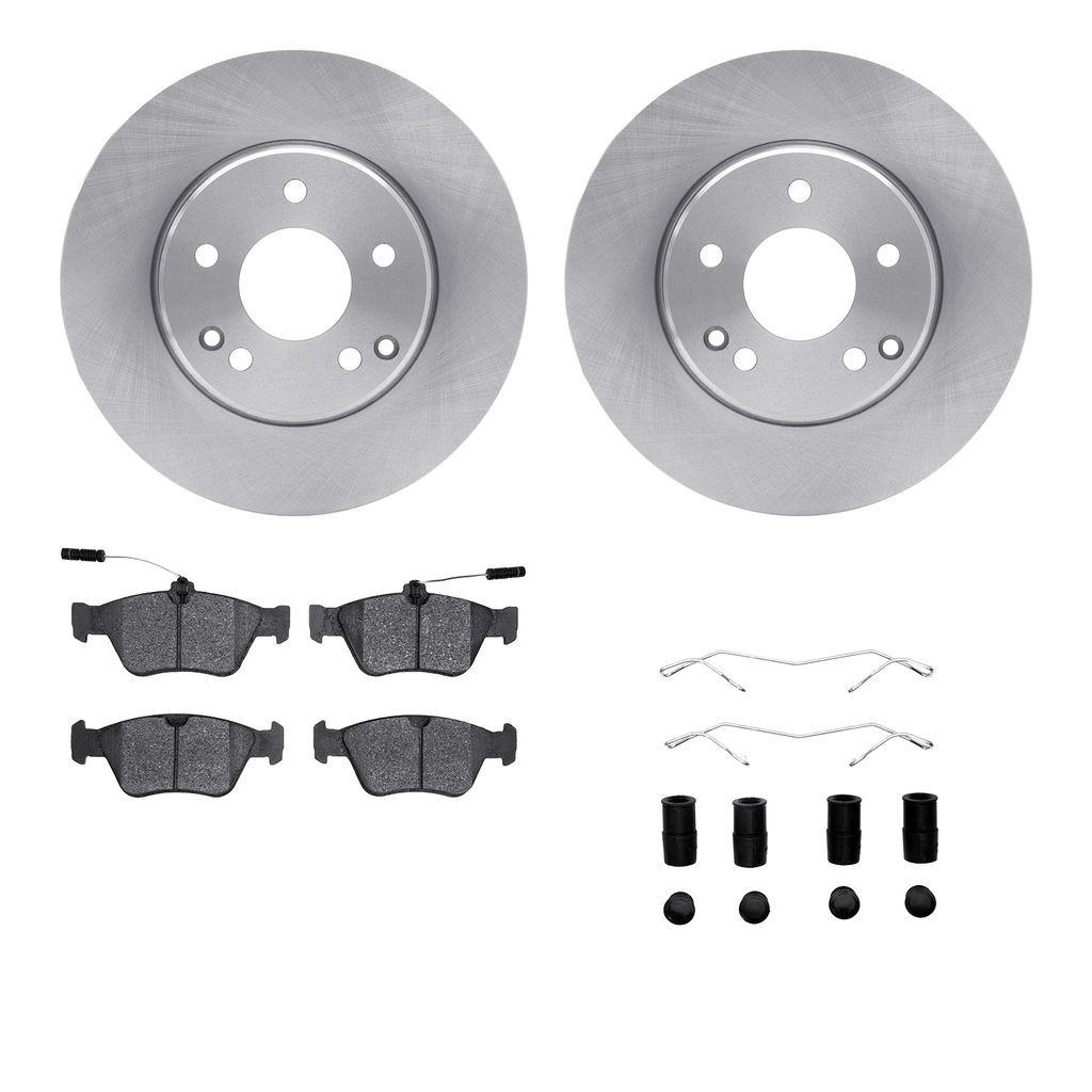 Dynamic Friction 6312-63066 - Brake Kit - Quickstop Rotors and 3000 Ceramic Brake Pads with Hardware