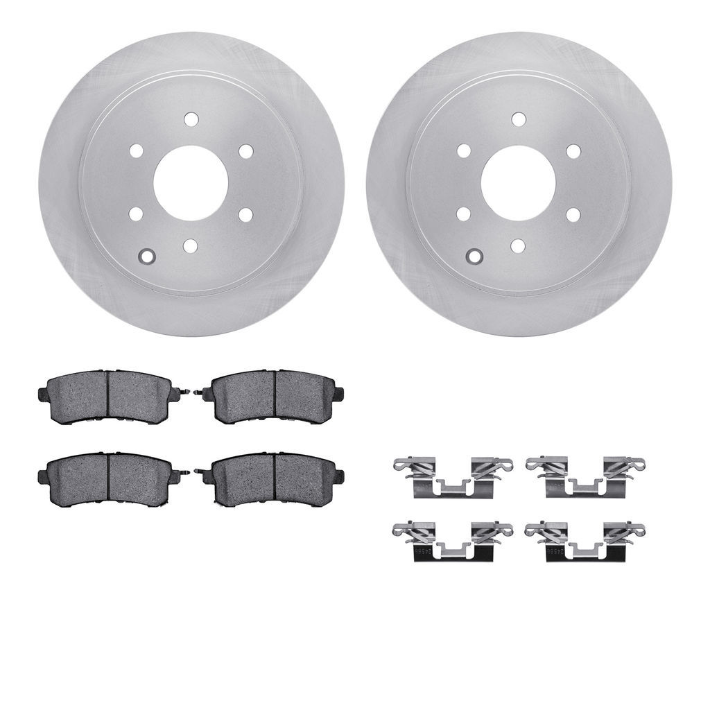Dynamic Friction 6312-68019 - Brake Kit - Quickstop Rotors and 3000 Ceramic Brake Pads with Hardware