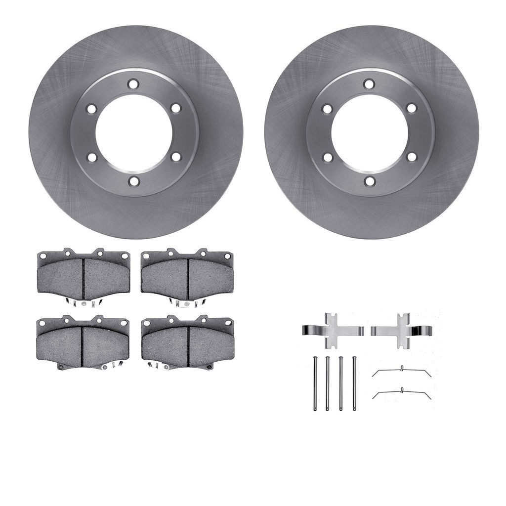 Dynamic Friction 6312-76102 - Brake Kit - Quickstop Rotors and 3000 Ceramic Brake Pads with Hardware