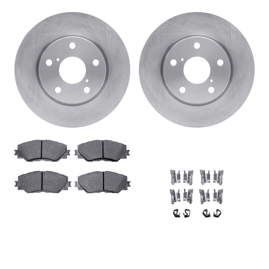 Dynamic Friction 6312-76158 - Brake Kit - Quickstop Rotors and 3000 Ceramic Brake Pads with Hardware