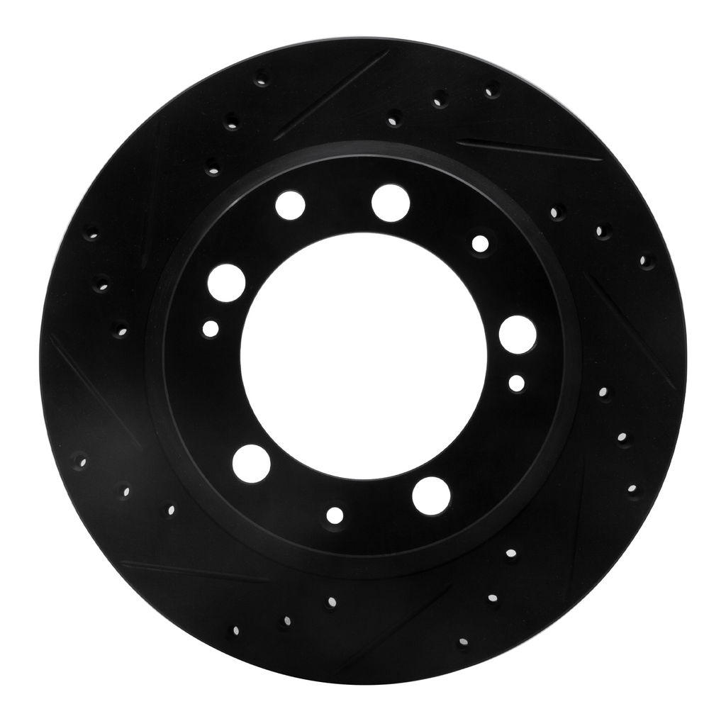 Dynamic Friction 633-02006L - Drilled and Slotted Black Zinc Brake Rotor