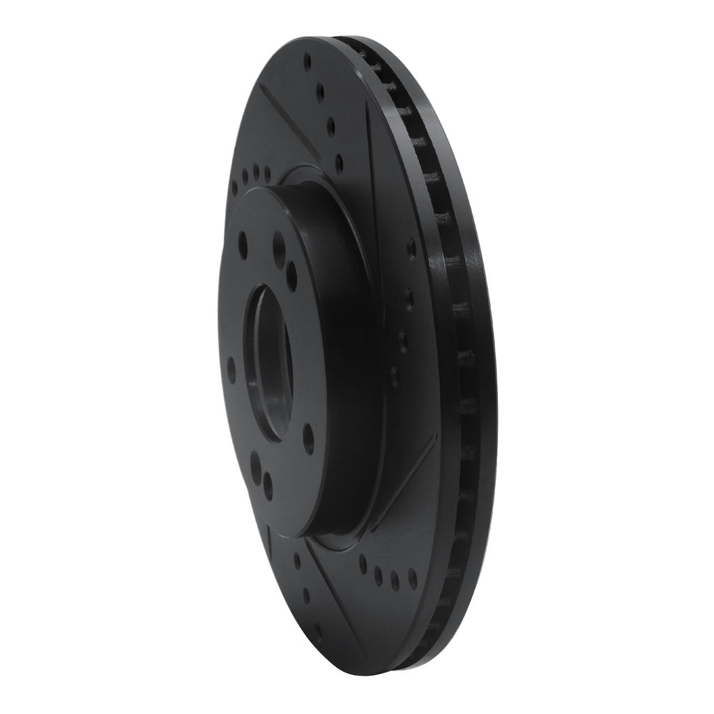 Dynamic Friction 633-03038R - Drilled and Slotted Black Zinc Brake Rotor