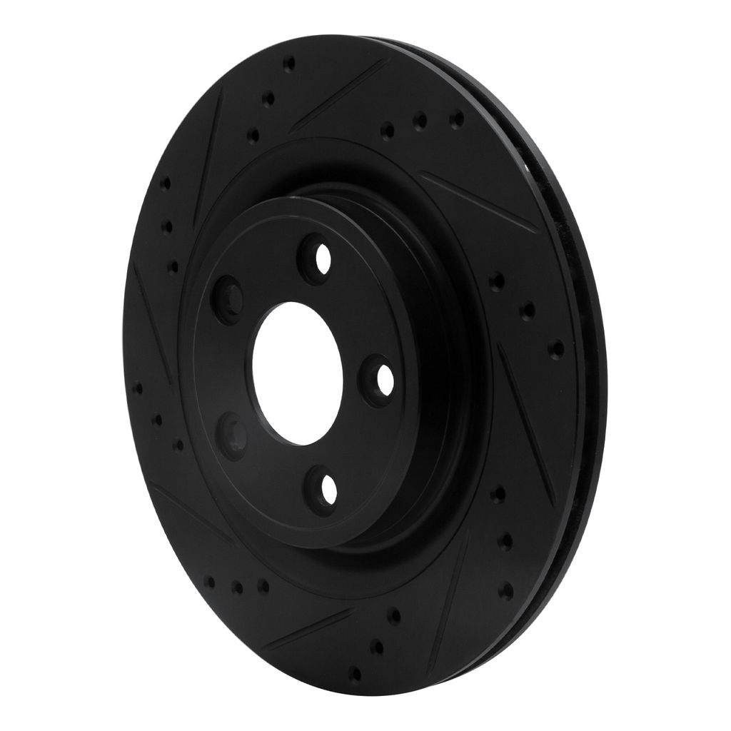 Dynamic Friction 633-20029L - Drilled and Slotted Black Zinc Brake Rotor