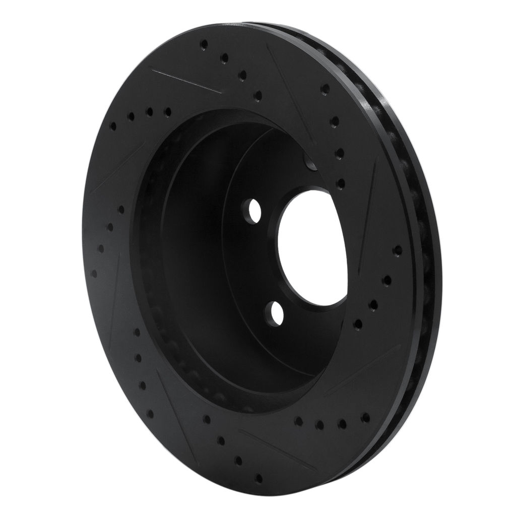 Dynamic Friction 633-42026L - Drilled and Slotted Black Zinc Brake Rotor