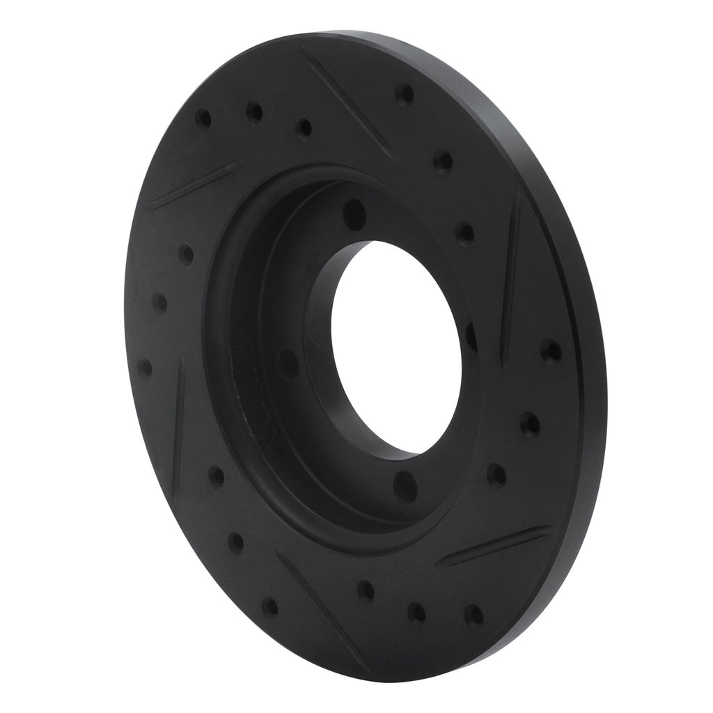Dynamic Friction 633-54000L - Drilled and Slotted Black Zinc Brake Rotor