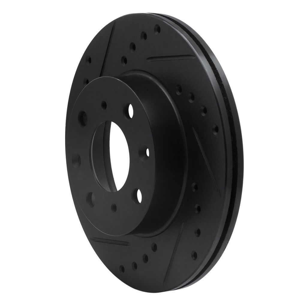 Dynamic Friction 633-59011L - Drilled and Slotted Black Zinc Brake Rotor