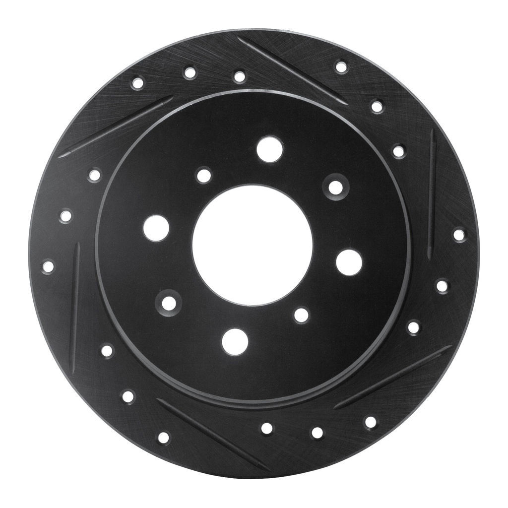 Dynamic Friction 633-59014R - Drilled and Slotted Black Zinc Brake Rotor