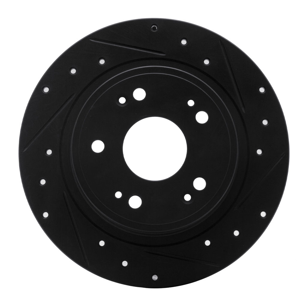 Dynamic Friction 633-59032R - Drilled and Slotted Black Zinc Brake Rotor