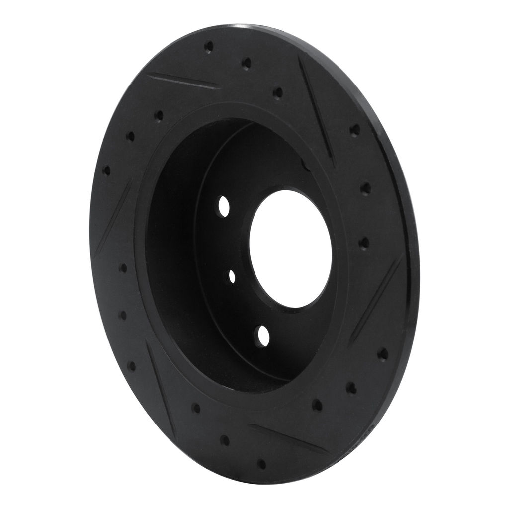 Dynamic Friction 633-67036L - Drilled and Slotted Black Zinc Brake Rotor