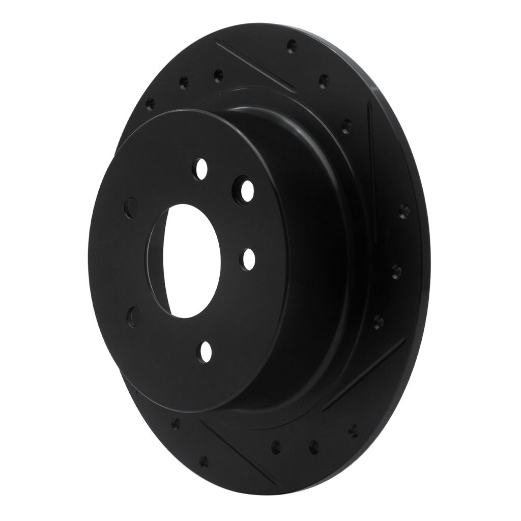 Dynamic Friction 633-67050R - Drilled and Slotted Black Zinc Brake Rotor