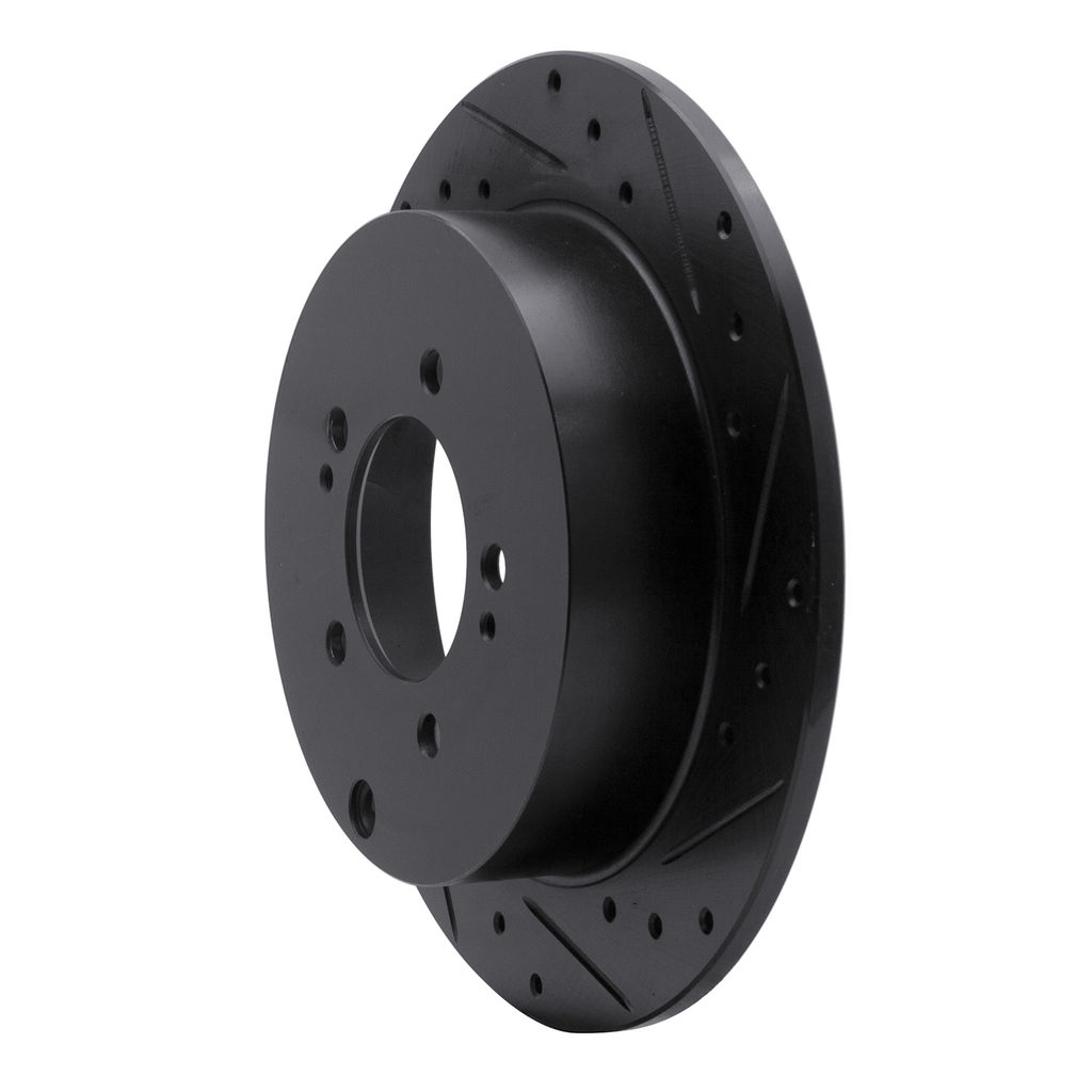 Dynamic Friction 633-72062R - Drilled and Slotted Black Zinc Brake Rotor