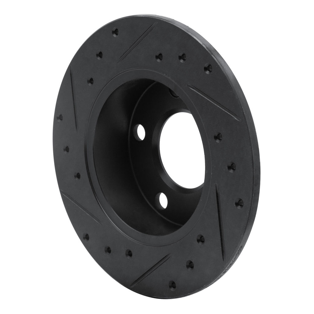 Dynamic Friction 633-73018R - Drilled and Slotted Black Zinc Brake Rotor