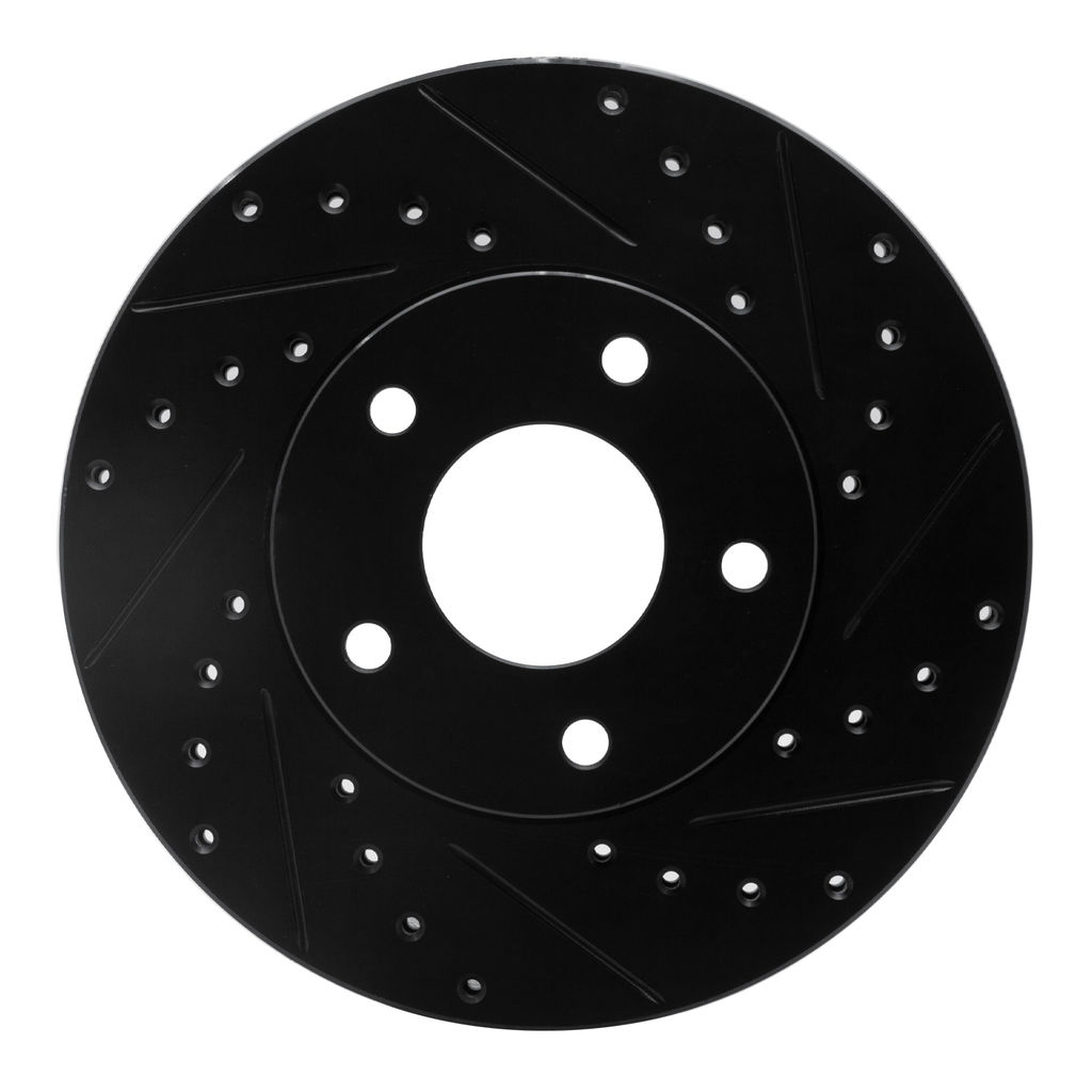 Dynamic Friction 633-92033R - Drilled and Slotted Black Zinc Brake Rotor