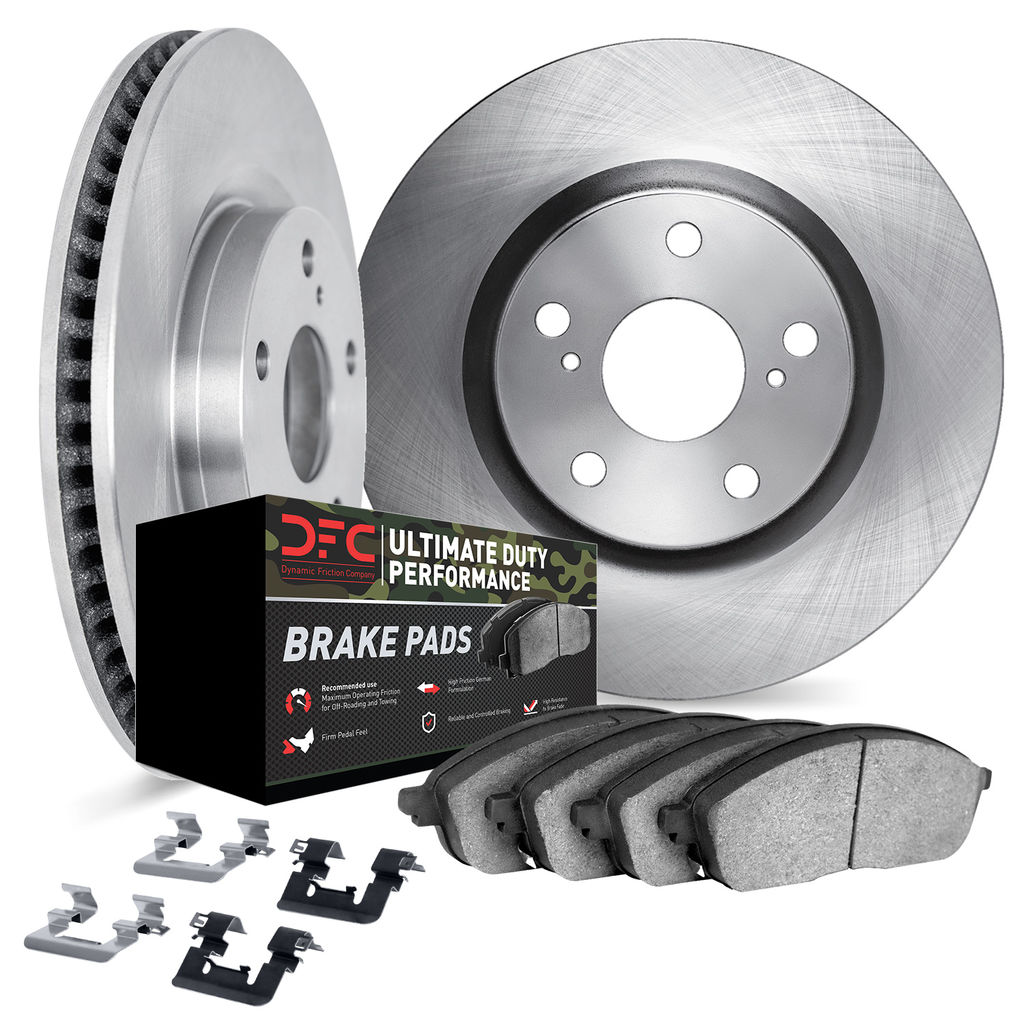 Dynamic Friction 6412-40031 - Brake Kit - Quickstop Rotors and Heavy Duty Brake Pads With Hardware