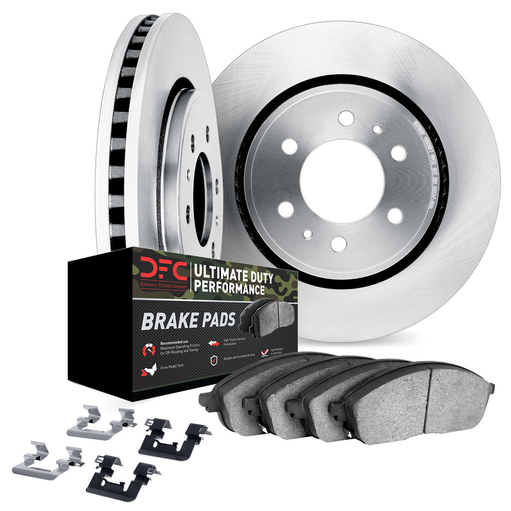 Dynamic Friction 6412-54266 - Brake Kit - Quickstop Rotors and Heavy Duty Brake Pads With Hardware
