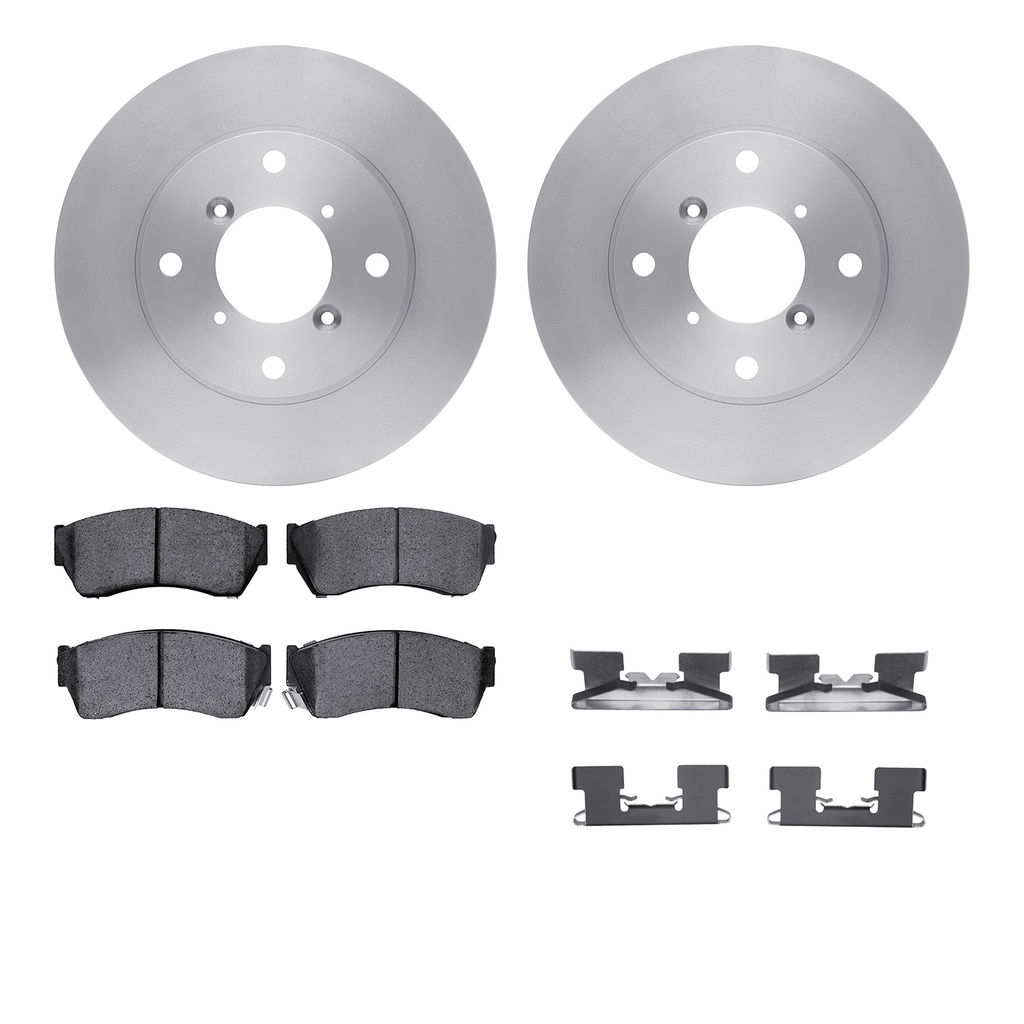 Dynamic Friction 6512-01017 - Brake Kit - Quickstop Rotors and 5000 Brake Pads With Hardware