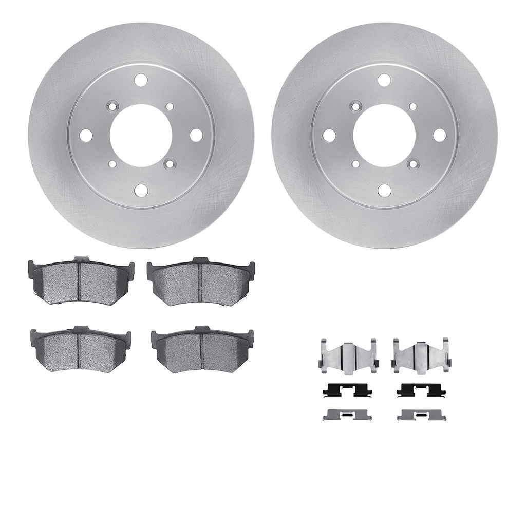 Dynamic Friction 6512-01020 - Brake Kit - Quickstop Rotors and 5000 Brake Pads With Hardware