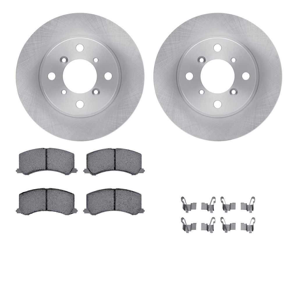 Dynamic Friction 6512-01023 - Brake Kit - Quickstop Rotors and 5000 Brake Pads With Hardware