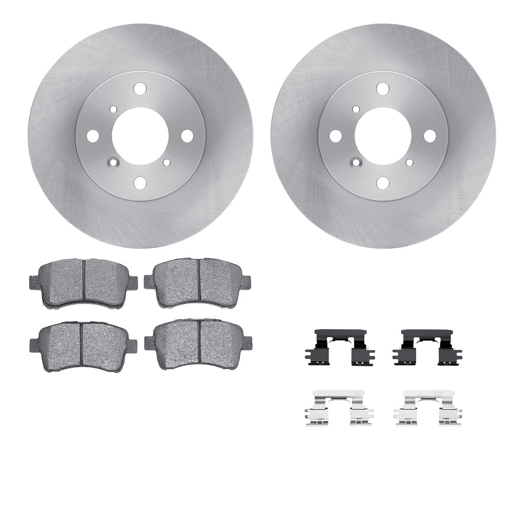 Dynamic Friction 6512-01031 - Brake Kit - Quickstop Rotors and 5000 Brake Pads With Hardware